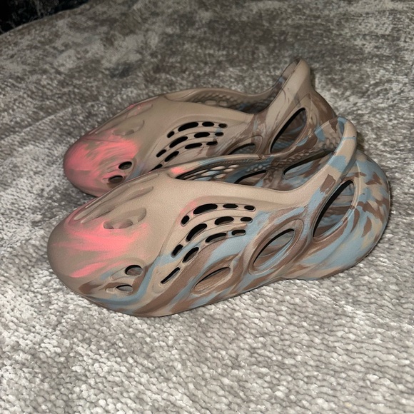 multi coloured yeezys